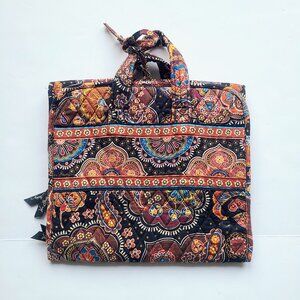 Vera Bradley Kensington Brown Paisley Quilted Cotton Travel Hanging Organizer